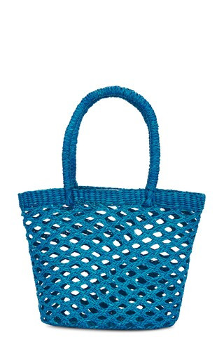 SENSI STUDIO Mini Basket Tote in Turquoise from Revolve.com | Revolve Clothing (Global)