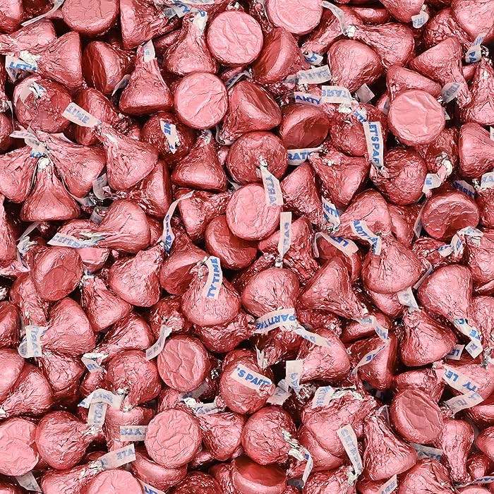 Milk Chocolate Candy in Pink Foil – 1 lb Bulk Bag – Individually Wrapped Milk Chocolates – ... | Amazon (US)