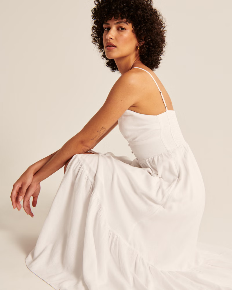 Button-Through Maxi Dress | Abercrombie & Fitch (US)