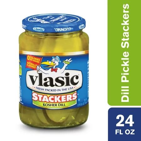 Vlasic: Sandwich Stackers Kosher Dill Pickles 24 Fl Oz | Walmart (US)