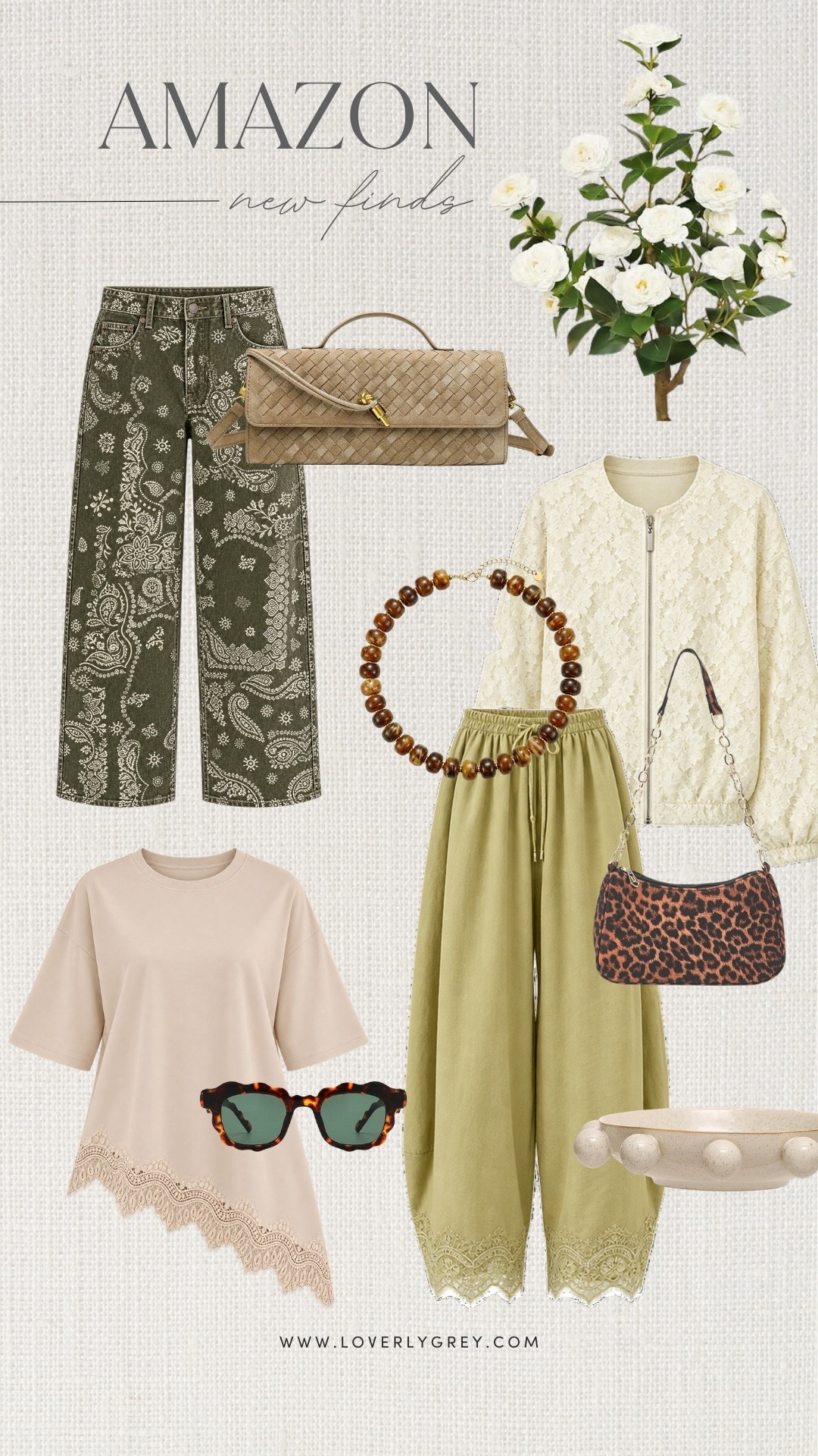 A few Amazon fall finds that immediately caught my eye. From lace-trim pieces and woven bags to easy layers and earthy colors, these are such pretty options for updating a fall wardrobe.