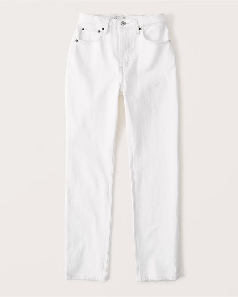 Curve Love 90s Ultra High Rise Straight Jeans | Abercrombie & Fitch (US)