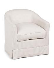 28x27 Scout Striped Swivel Chair With Kick Pleat Skirt | Home | TJ Maxx | TJ Maxx