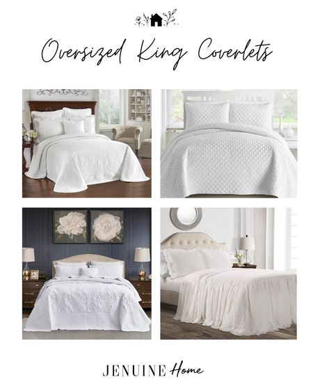 Oversized king coverlets for those really big beds and need extra coverage! Bedding comes in white and multiple color options.

Bedroom, grandmillenial style, French country

#LTKhome