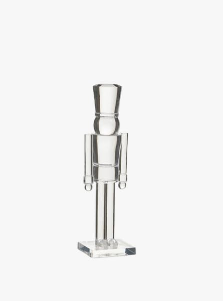 10" Clear Acrylic Nutcracker – Modern Translucent Christmas Figurine, Decorative Holiday Accent... | Amazon (US)