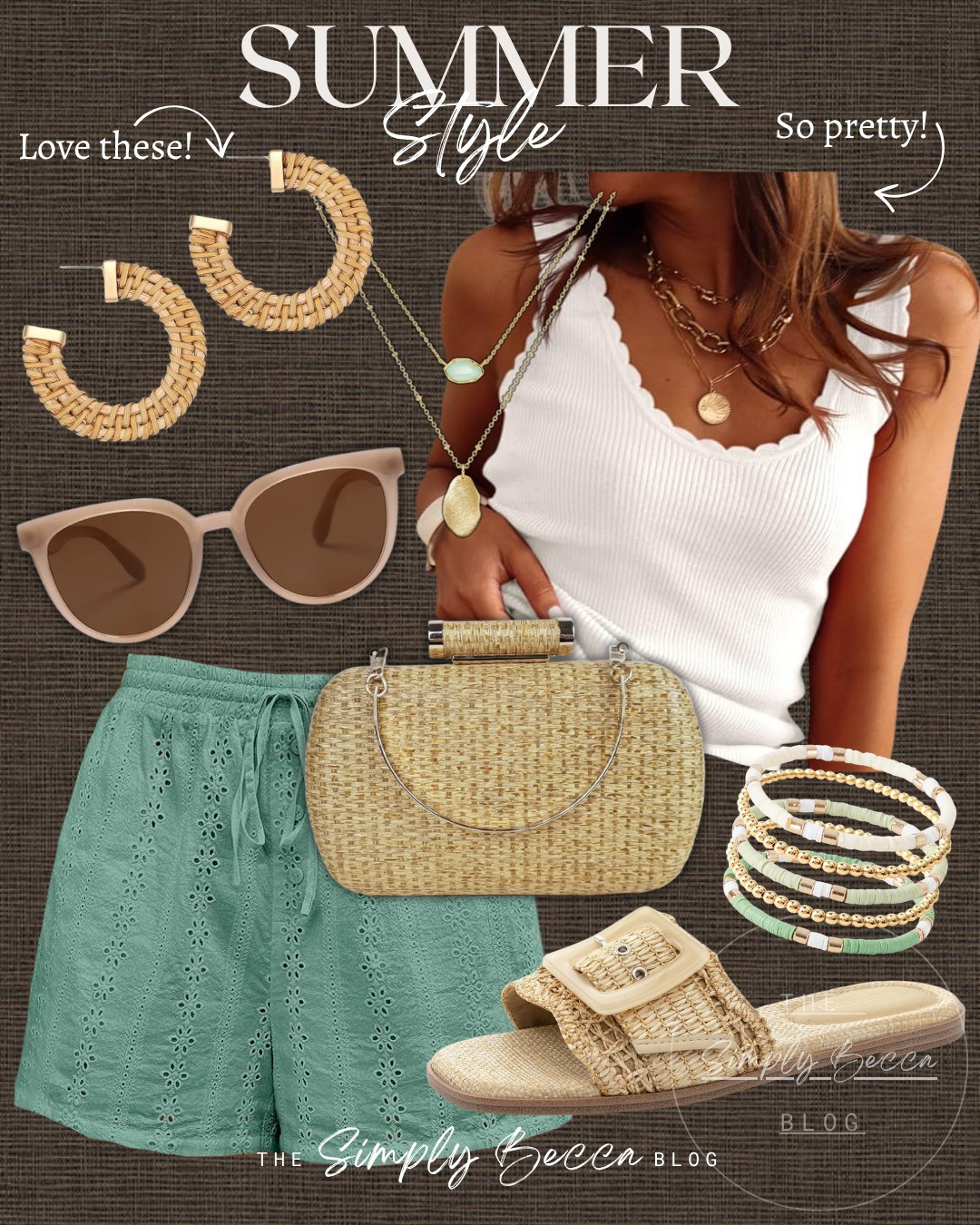 Adorable 🥰 These eyelet shorts are precious!

@amazon #ltkwomens #ltkfinds #amazonfashion #eyeletshorts #summerstyle #green #beadedbracelets #slides #raffiaearrings 

 #LTKootd #LTKSeasonal #LTKTravel