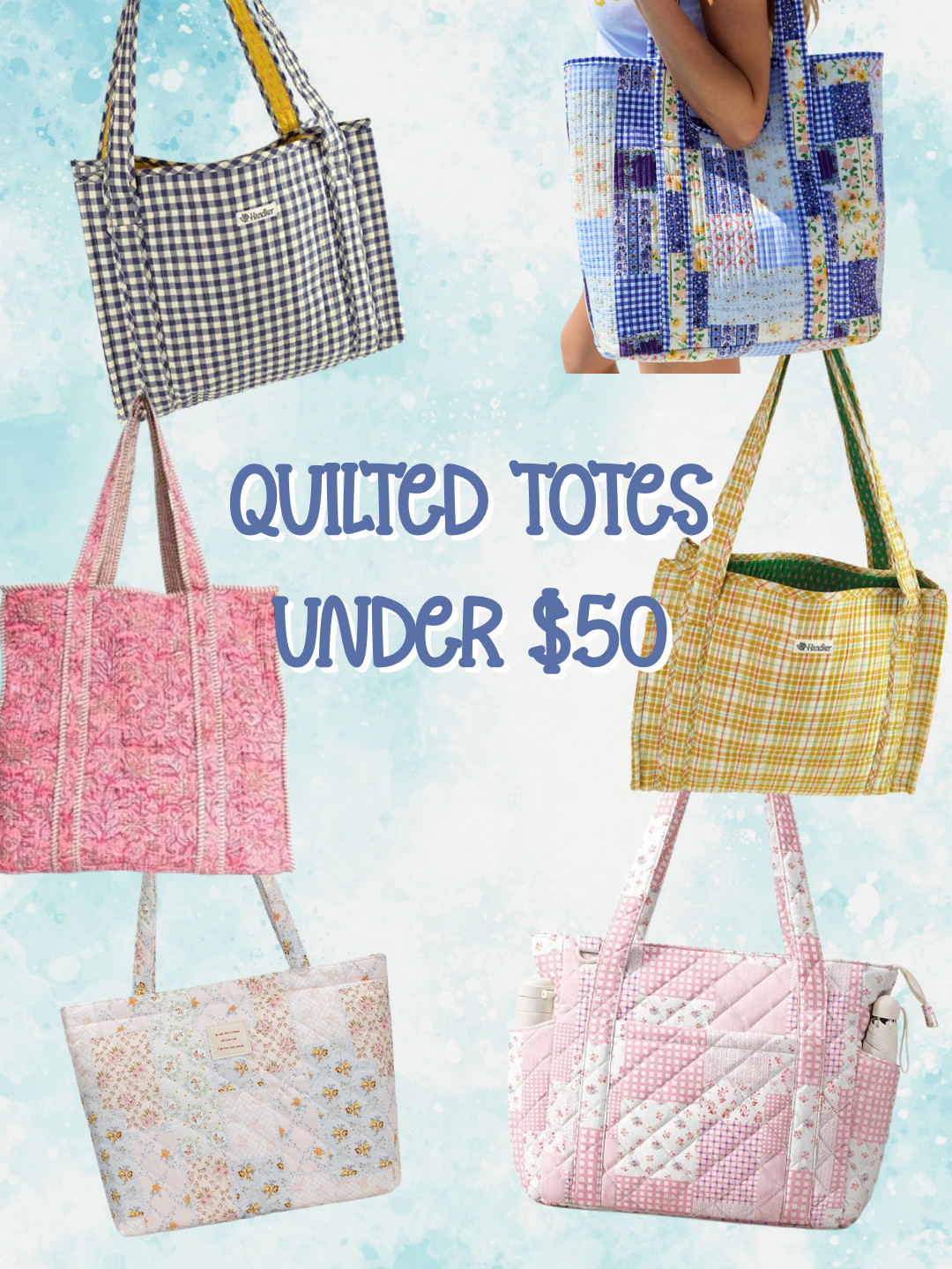 The cutest quilted totes under $50! Best teacher bags, mom bags, diaper bags!  

 #LTKootd #LTKmomlife #LTKWorkwear