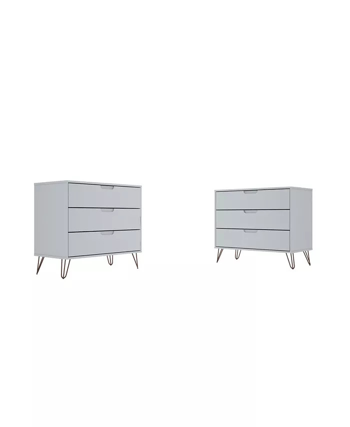 Manhattan Comfort Rockefeller Dresser, Set of 2 & Reviews - Furniture - Macy's | Macys (US)
