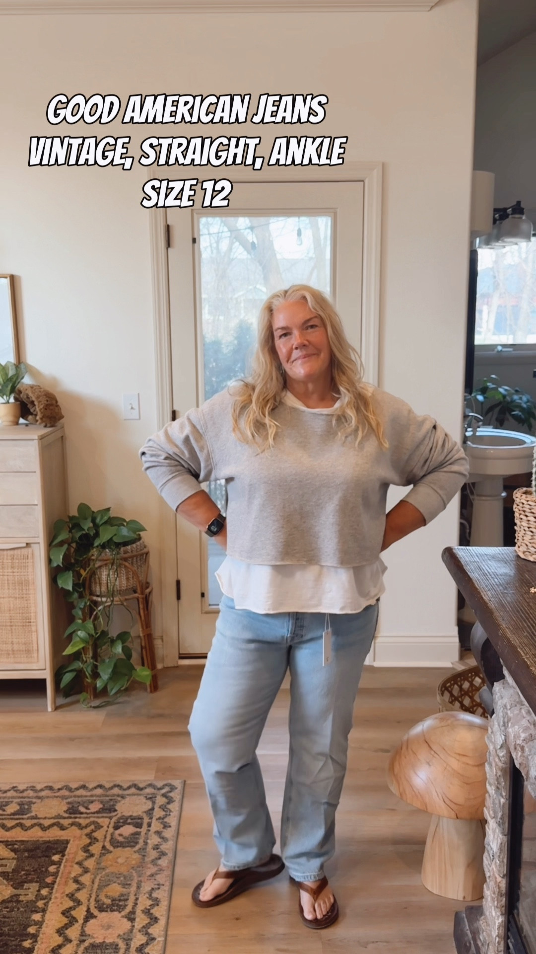 Me trying my new Good American Jeans! Still love my loose jeans but these are The Perfect Summer Jeans! #jeans #summerjeans #straightjeans

#LTKMidsize #LTKSeasonal #LTKOver40