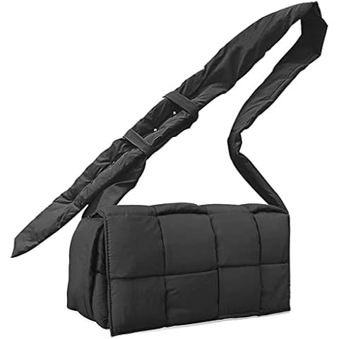 NAARIIAN cotton padded cassette crossbody bag Puffer shoulder bag designer handbag for women wove... | Amazon (US)