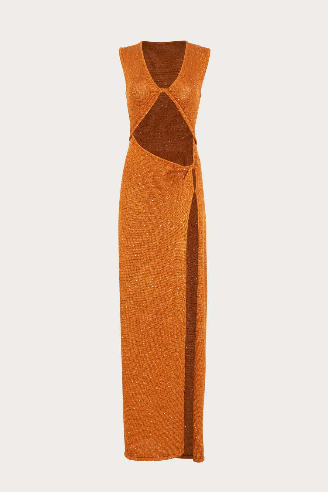 Cut Out Twist Dress (Copper Sequin) | SAME