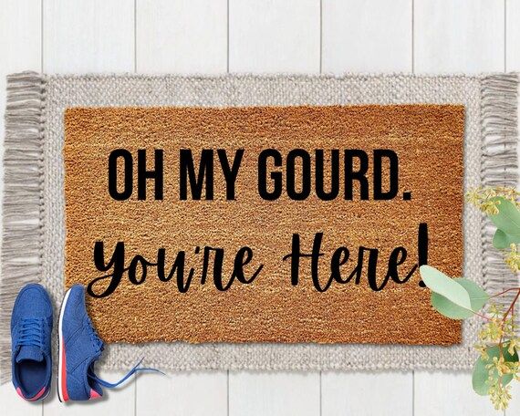 Oh My Gourd You're Here Doormat Welcome Mat Fall - Etsy | Etsy (US)