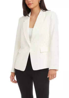 Karen Kane Women's Pearl Embellished Blazer | Belk
