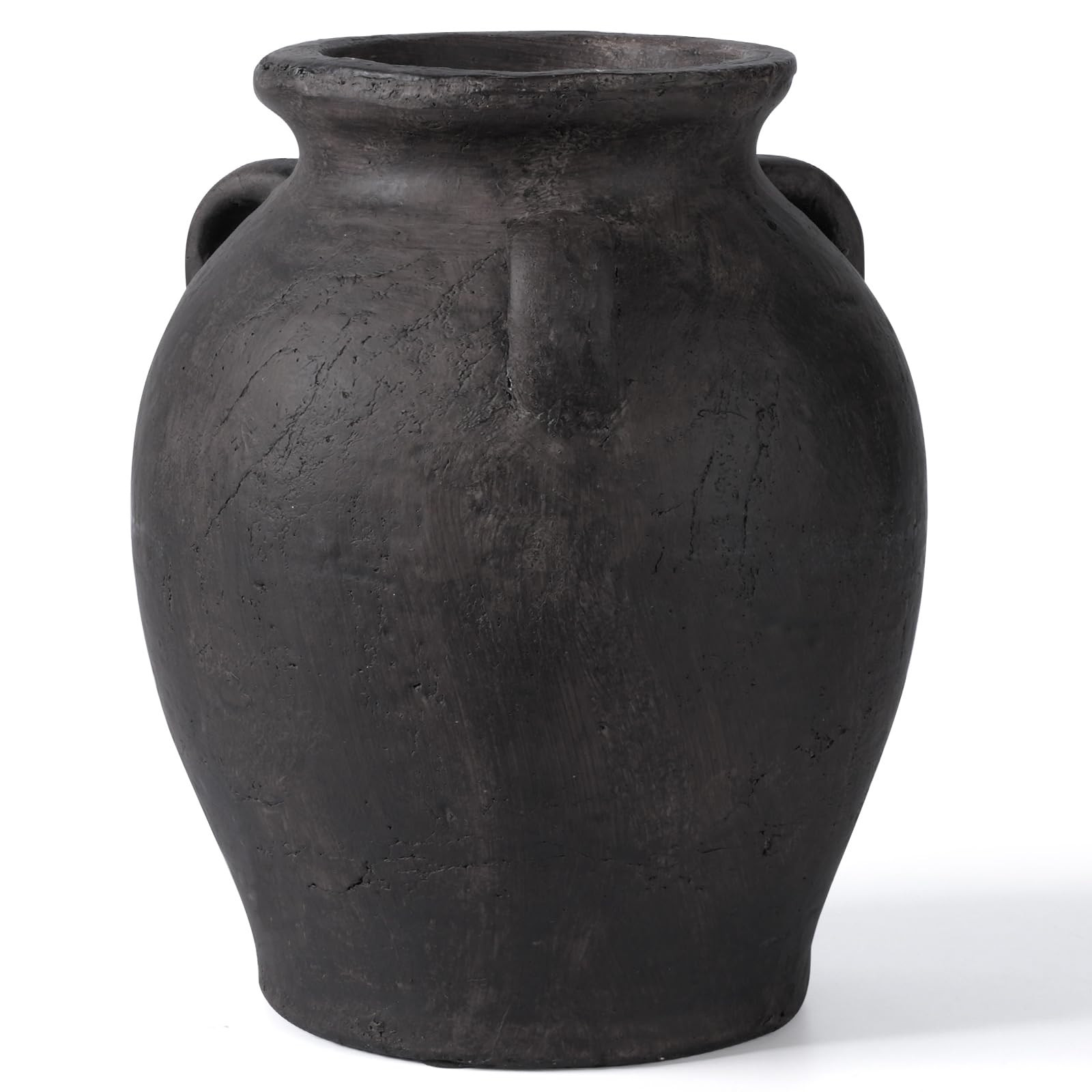 9.5'' Tall Black Terracotta Vase, Antique Black Ceramic Vase, Large Pottery Vases for Home Decor,... | Amazon (US)