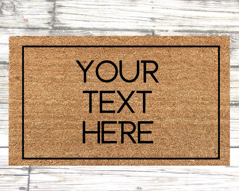 Custom doormat, your custom text door mat, Personalized Doormat, custom text doormat, personalize... | Etsy (US)