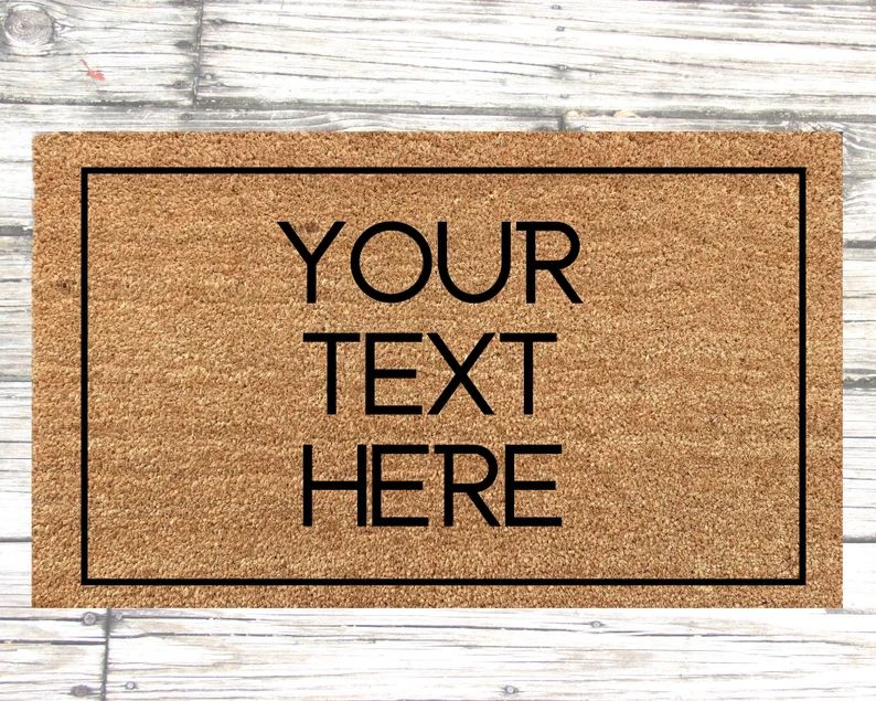 Custom doormat, your custom text door mat, Personalized Doormat, custom text doormat, personalize... | Etsy (US)