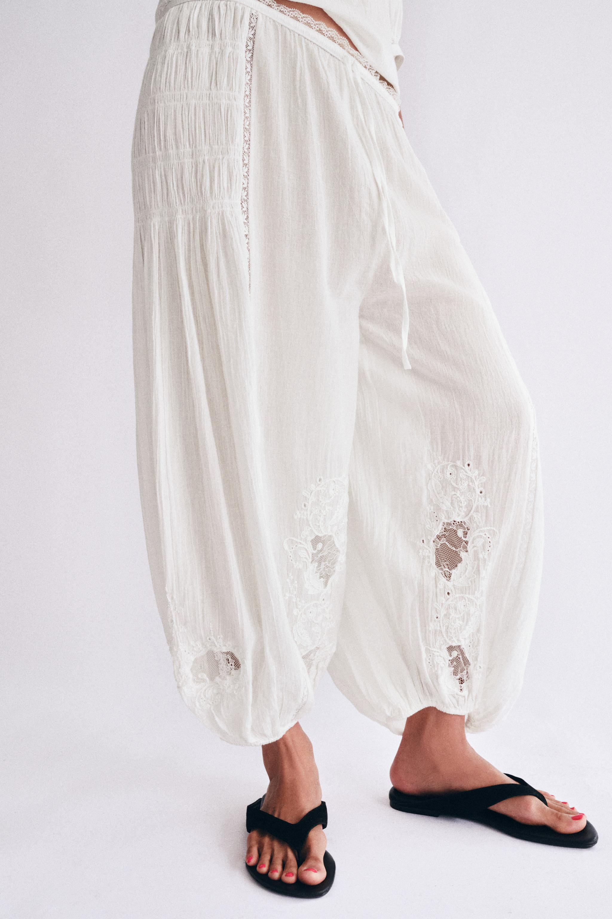 ZW COLLECTION LACE SAROUEL TROUSERS | Zara UK
