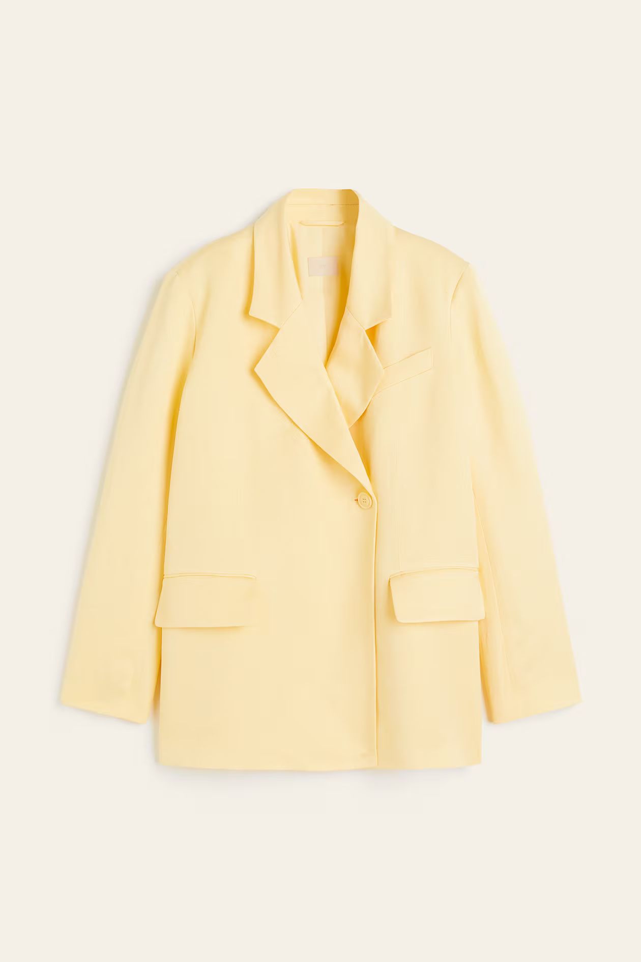 Double-breasted linen-blend blazer | H&M (UK, MY, IN, SG, PH, TW, HK)