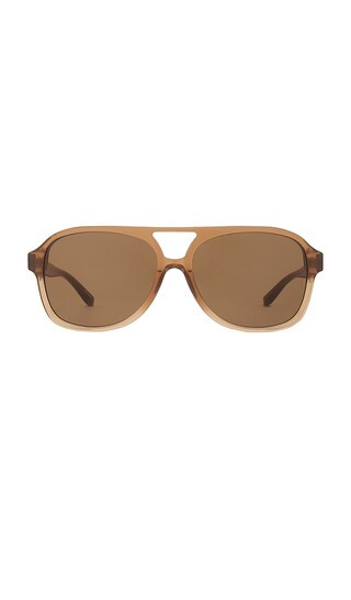 Aviator Sunglasses in Brown, Silver, & Brown | Revolve Clothing (Global)