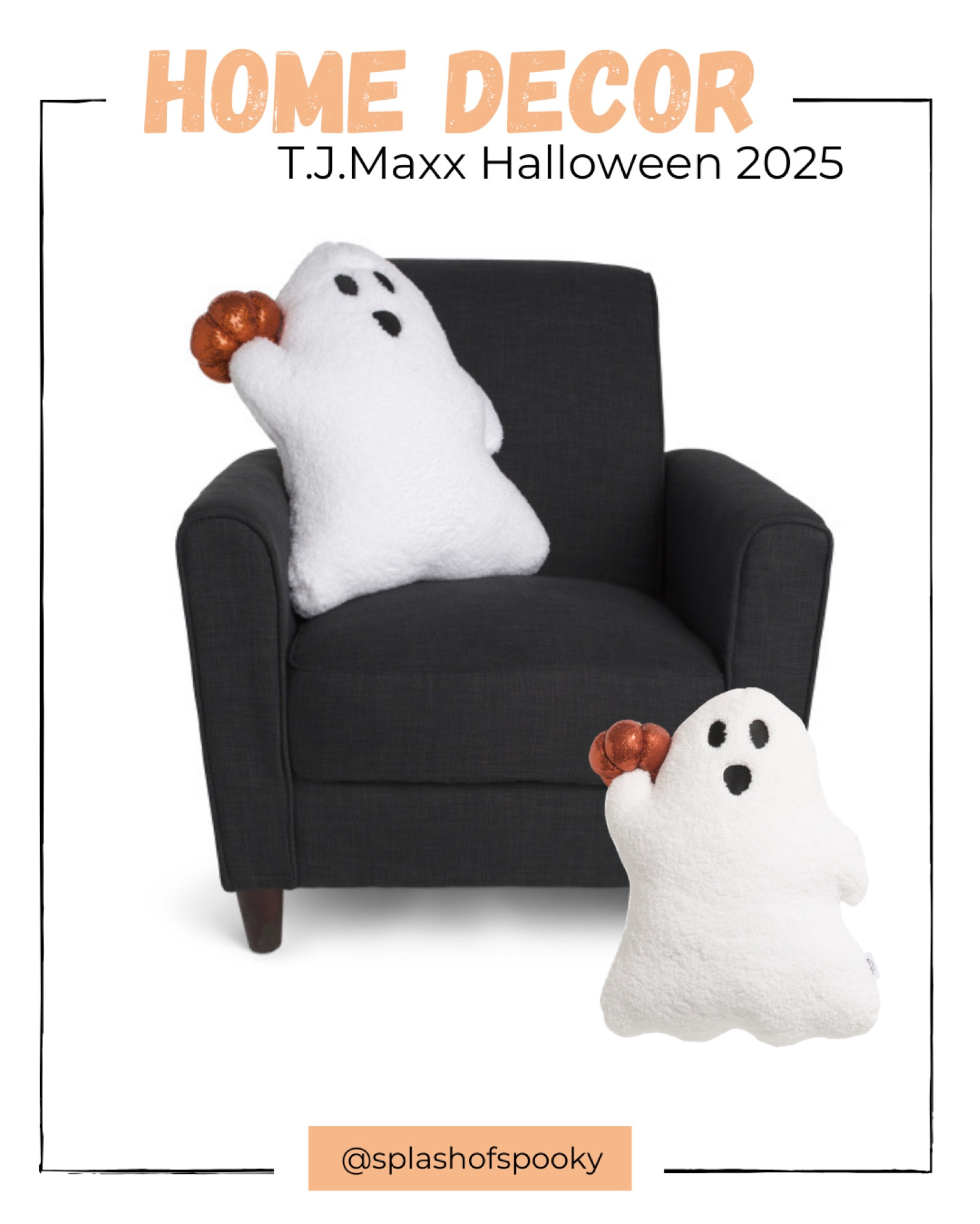 T.J. Maxx Halloween ghost pillow. 

#LTKFindsUnder50 #LTKSeasonal #LTKHome