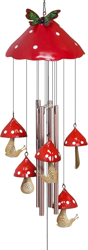 EVOLUX Wind Chimes for Outside, Mushroom Wind Chime Garden Decor Outdoor, Yard Decorations Wind C... | Amazon (US)