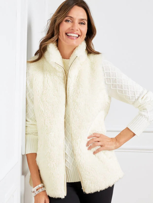 Faux Fur Vest | Talbots