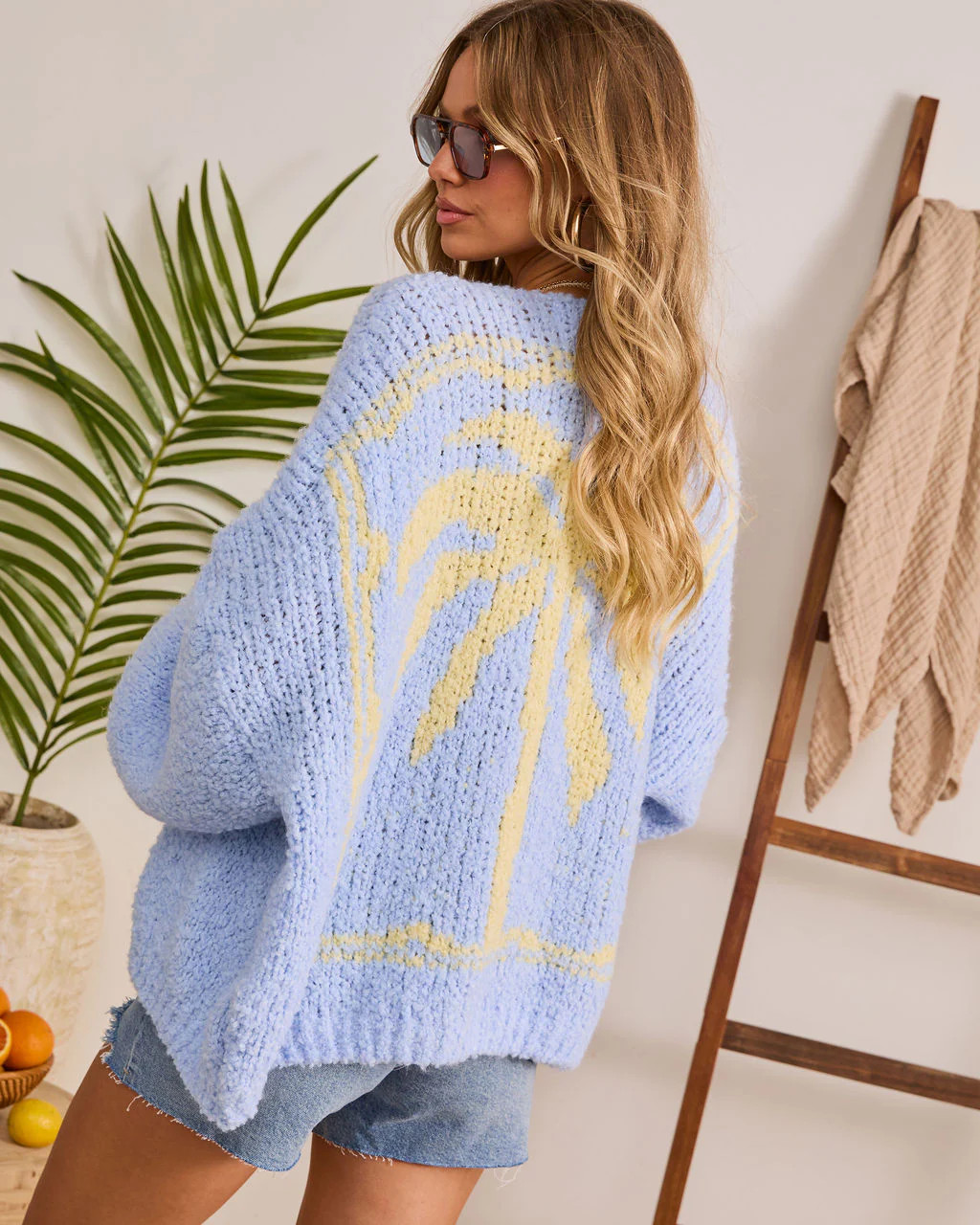 Warm Palm Graphic Knit Cardigan | VICI