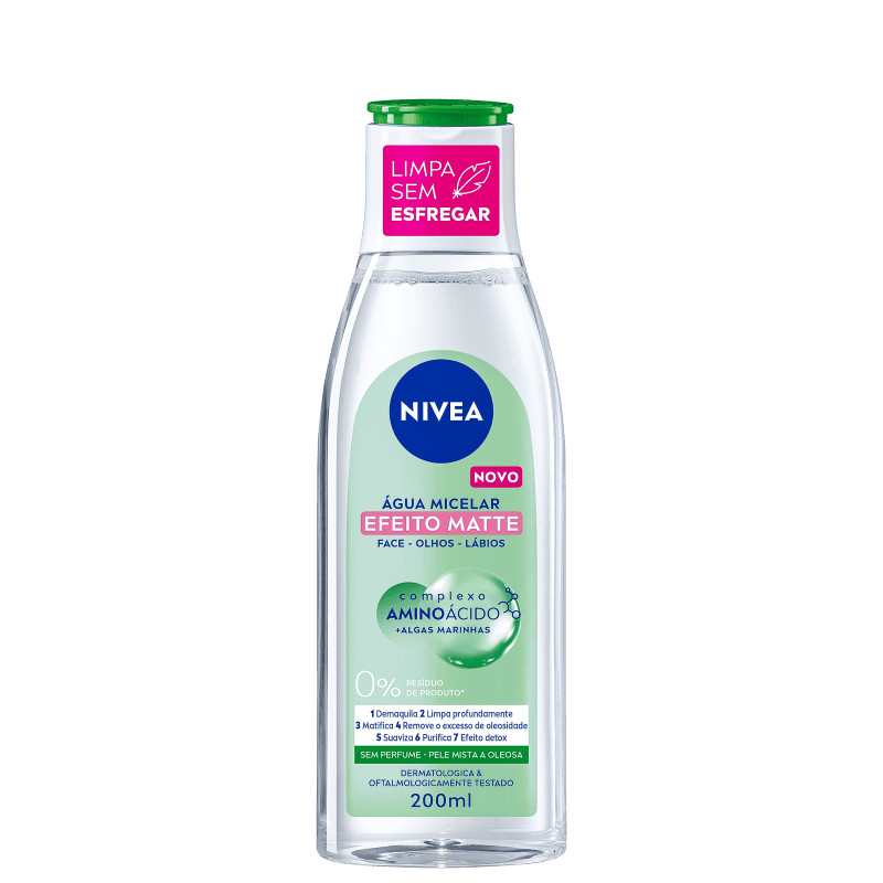 Água Micelar NIVEA Solução de Limpeza 7 em 1 Efeito Matte | Beleza na Web | Beleza Na Web (BR)