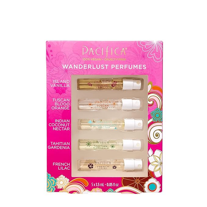Pacifica Beauty, Wanderlust Spray Perfume Trial Set, Island Vanilla, 5 Scents, Fragrance Sampler ... | Amazon (US)