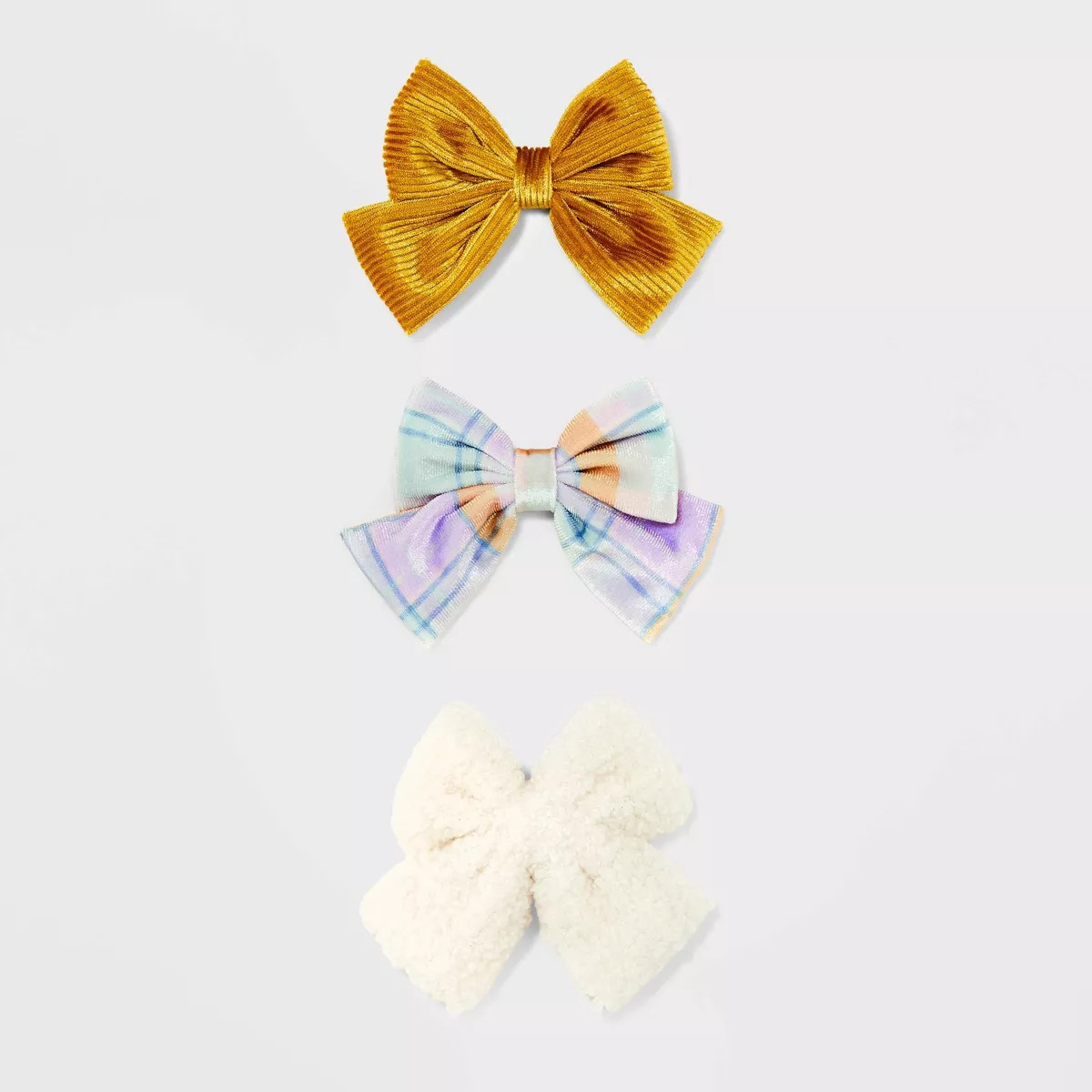 Girls' 3pk Mixed Bow Barrette Set - Cat & Jack™ | Target