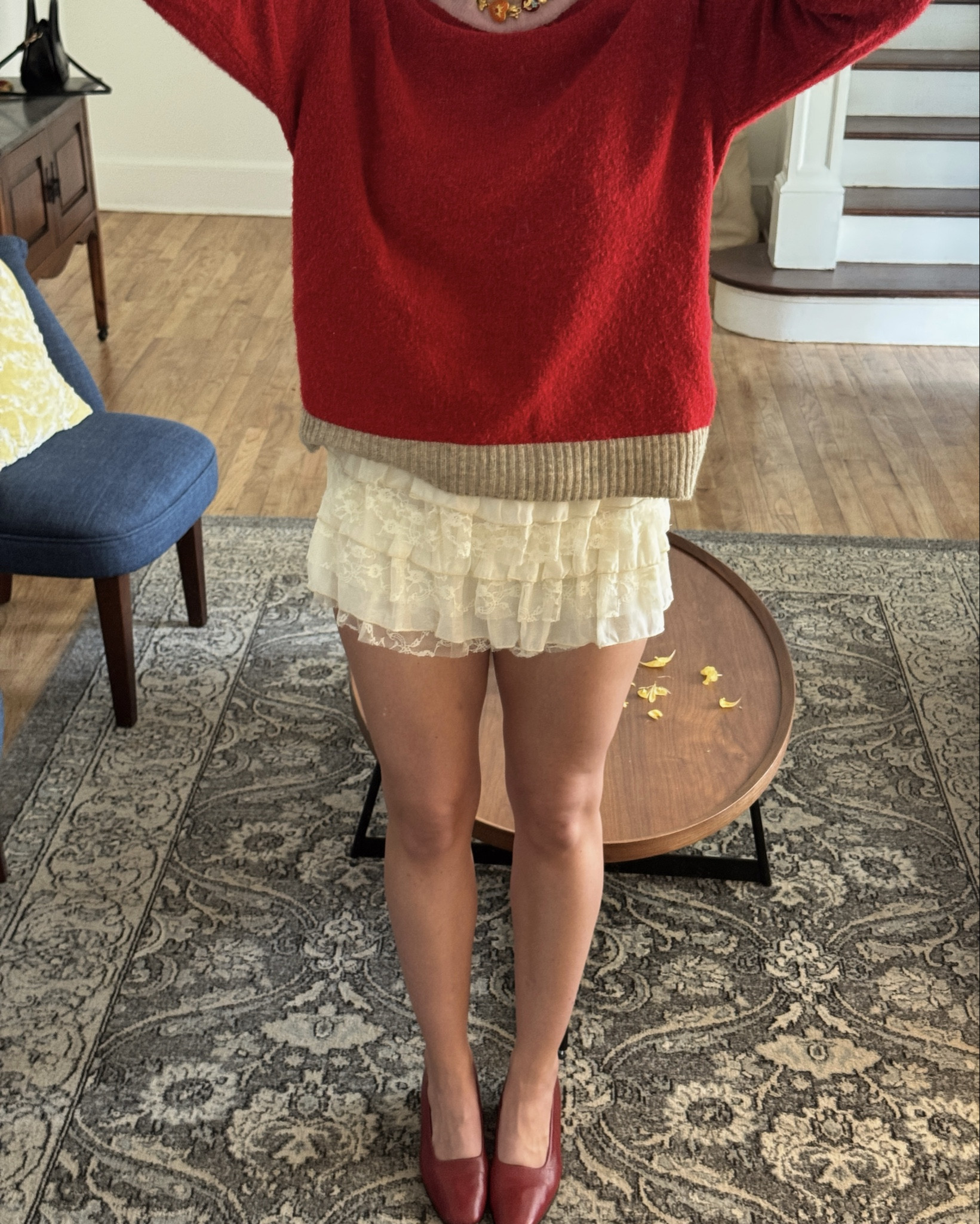 valentine’s day look for 2025! 
skirt is a size small. 

Sweater & heels were thrifted🫠

#valentinesdayoutfit #ootd #fashion #miniskirt #valentines #outfitideas #amazonfashion #styling 

#LTKFindsUnder50 #LTKStyleTip #LTKBeauty