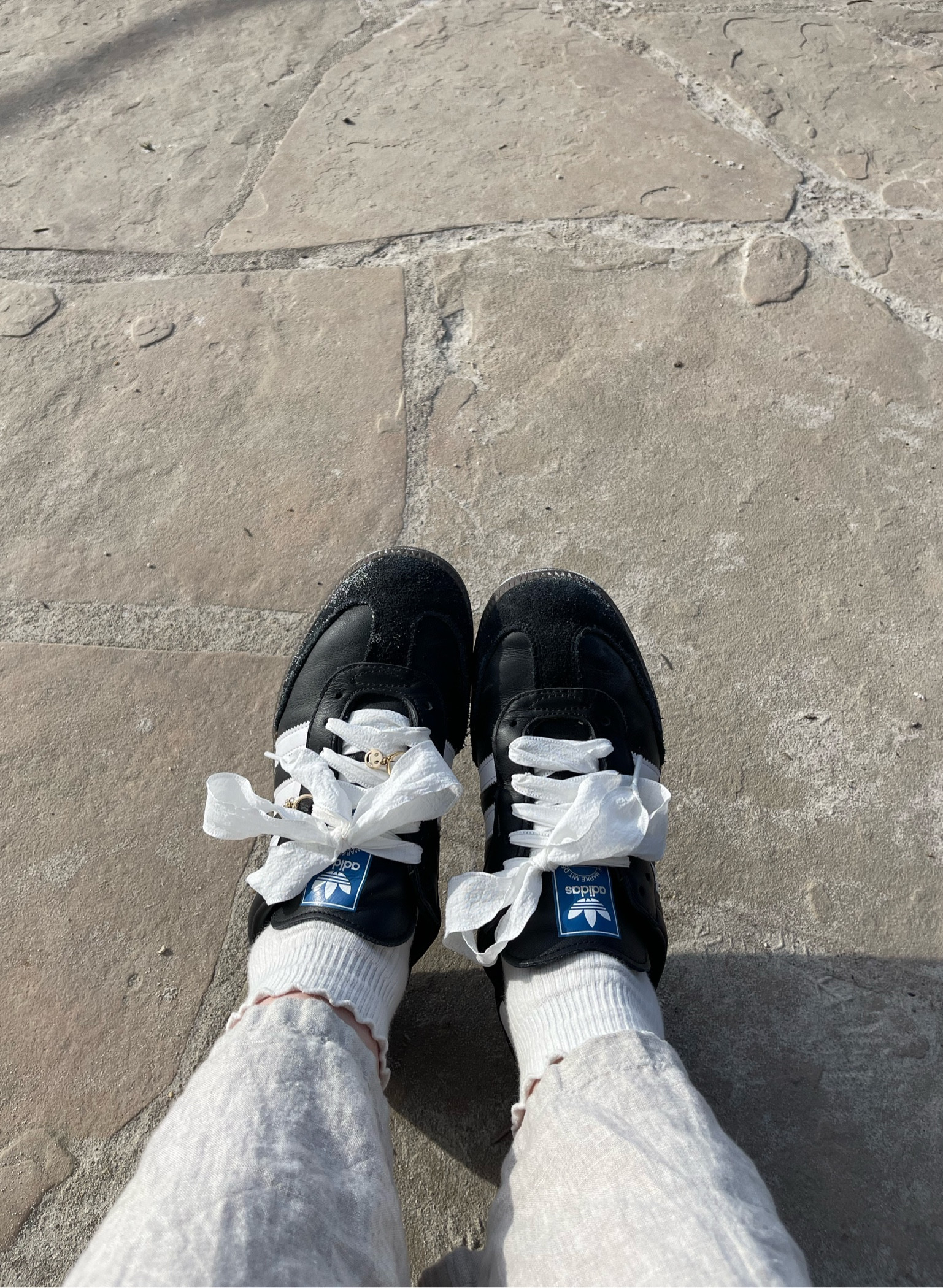 Love these shoe laces 🤍 I was tempted to buy my Sambas in a new color for a new look but swapping in some girly laces and adding some charms does the trick. 

#LTKFindsUnder50 #LTKShoeCrush #LTKGiftGuide