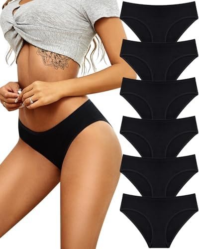 Womens Underwear Cotton Hipster Panties Breathable Sexy Cheeky Stretch Soft Ladies Bikini Underwe... | Amazon (US)
