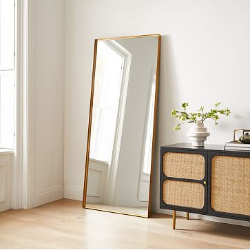 Thin Metal Floor Mirror - 72" | West Elm (US)