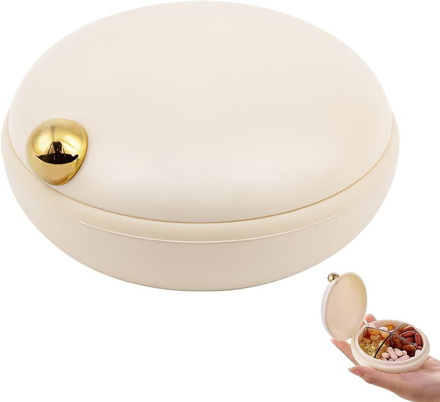 iplusmile Pill Case Travel Pill Organizer 4 Times a Day, Portable Pill Box Dispenser Vitamin Orga... | Amazon (US)