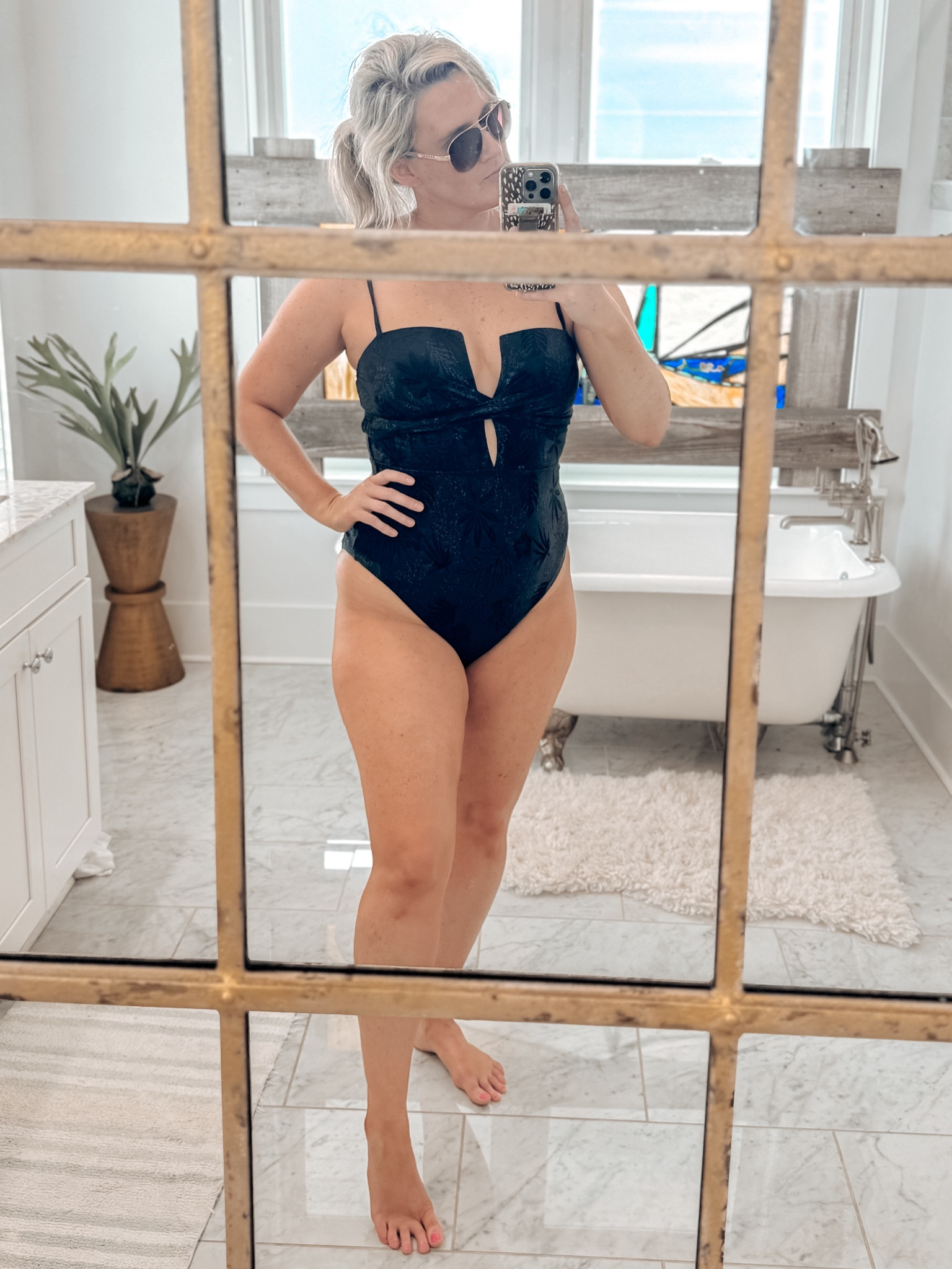 Summer 2024 Swimsuits

Finding one piece suits can be so hard for my long torso. This one fits great! I am wearing a large to fit my curvy bottom. On me, it’s not full coverage but it’s fuller than most suits. 

I am 5’7. Size 6/8 & a medium in tops, large bottoms.  

#LTKOver40 #LTKSwim #LTKMidsize