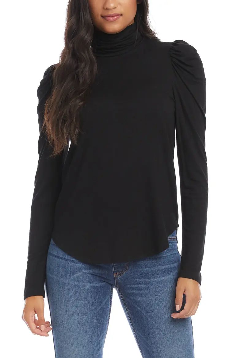 Shirred Sleeve Turtleneck | Nordstrom