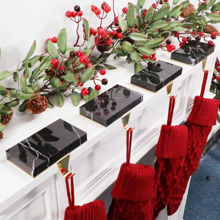 Fonder Mols Christmas Stocking Holders for Mantle, Heavy Deauty Xmas Fireplace Hanger Hooks Metal... | Amazon (US)