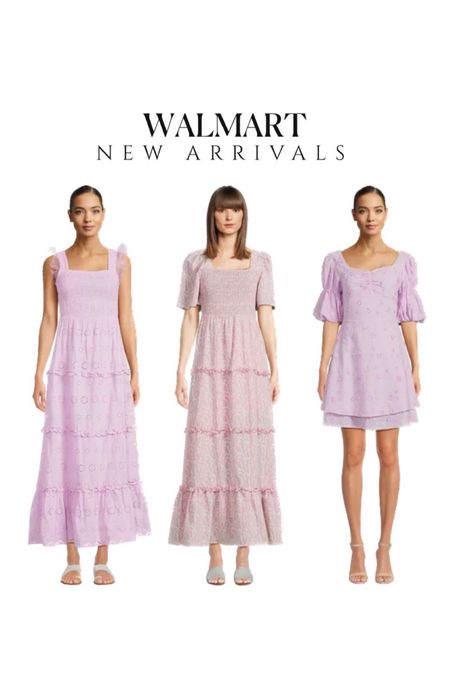 Love these beautiful new summer dresses from the latest @Walmartfashion drop! 💗 grabbed this eyelet maxi dress in blue and lilac as well as the short sleeve floral maxi dress! Fit true to size (size 4 fits perfect), super flattering and great quality! 👏 
#ad #walmartpartner #walmart 

Summer outfits, summer  dresses under $50, blue dress, new arrivals, feminine style eyelet maxi, ruffle, girly style, baby shower outfit brunch outfits vacation dresses blue dress pink dresses 

#LTKunder50 #LTKstyletip #LTKsalealert