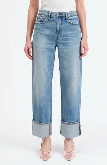 DAZE Eastside High Waist Cuff Crop Straight Leg Jeans in All Mine Vintage at Nordstrom Rack, Size 29 | Nordstrom Rack