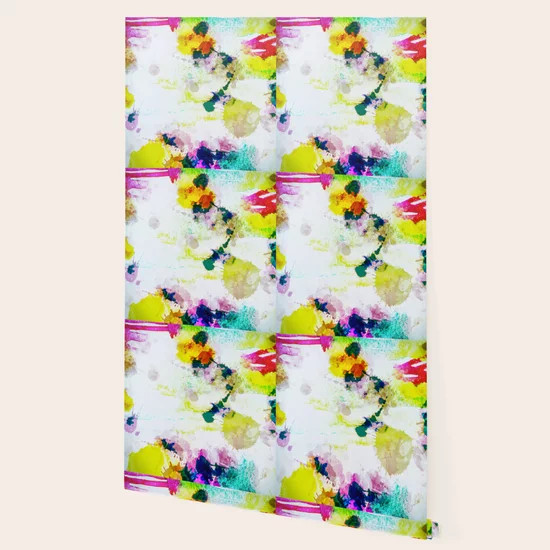 Abstract Paint Splatter Art Wallpaper | Society6