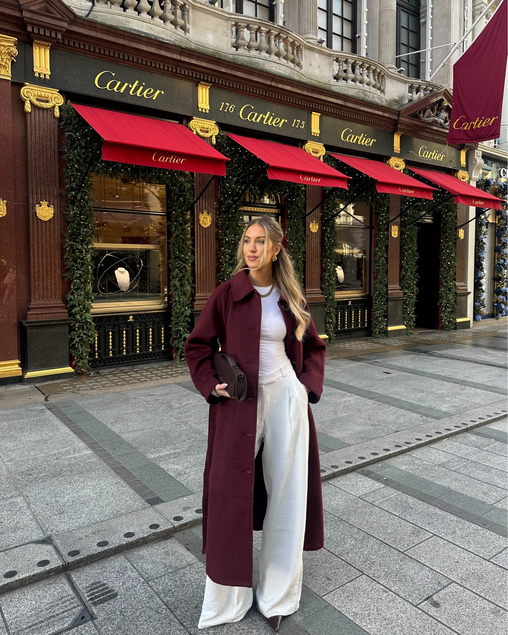 Winter Outfits, Wool Coats, Burgundy Coats, White Trousers, Turtleneck Top in White, Abercrombie & Fitch Sale

#LTKWinterSale #LTKeurope #LTKuk
