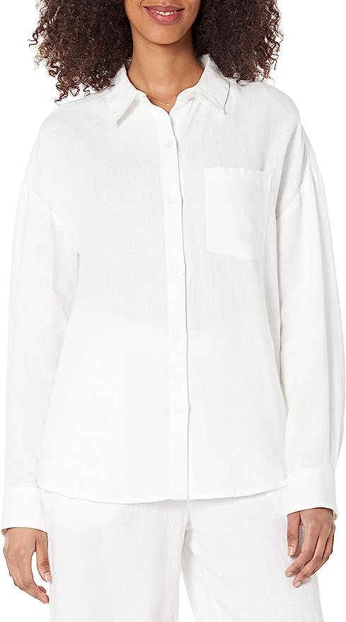 The Drop Women's India Relaxed Linen Loose-Fit Shirt | Amazon (US)