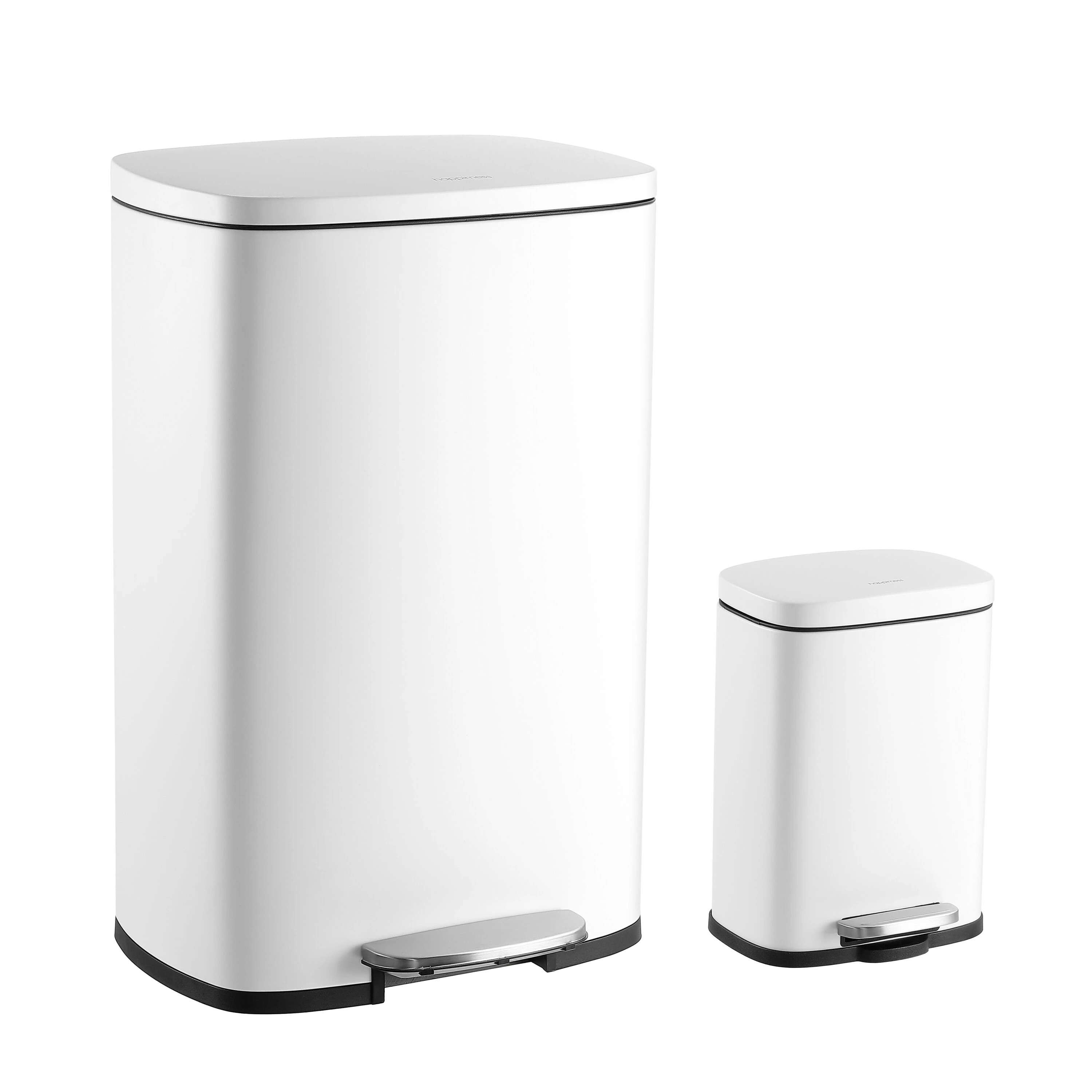 happimess 13.2 Gallon White Steel Indoor Kitchen Step Trash Can | HPM1006C | Lowe's