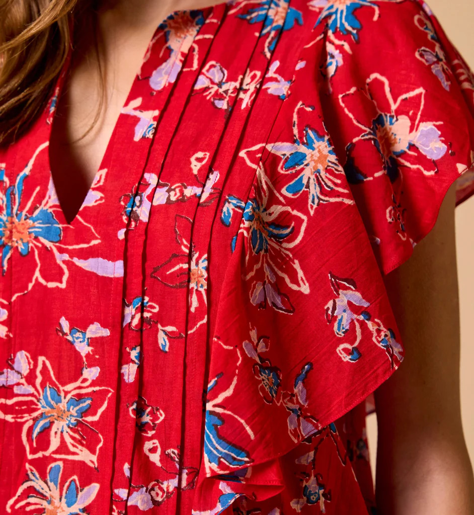 Sheenie Blouse | Fiore Rosso | Cleobella