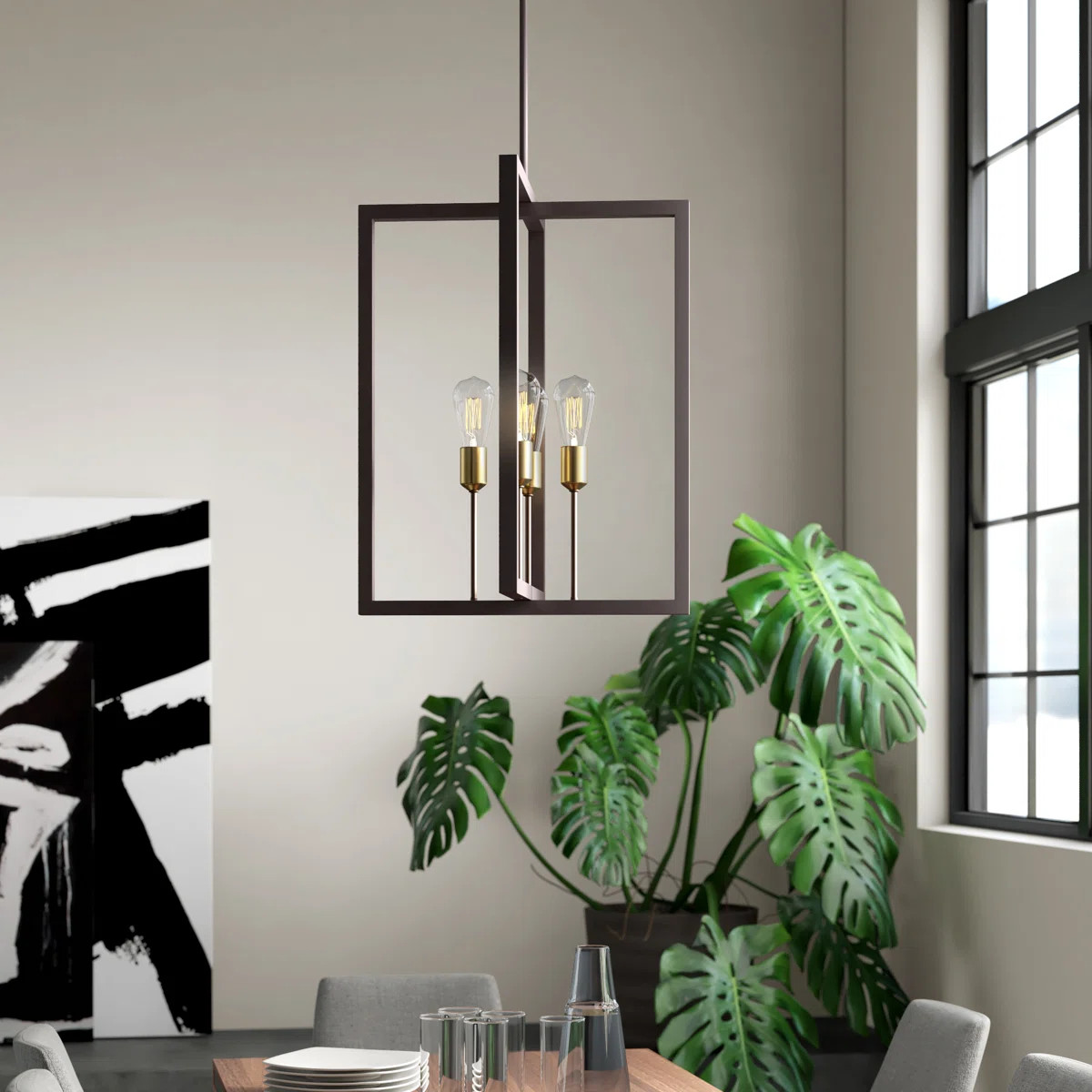 Deltoro 4 - Light Dimmable Square / Rectangle Chandelier | Wayfair North America