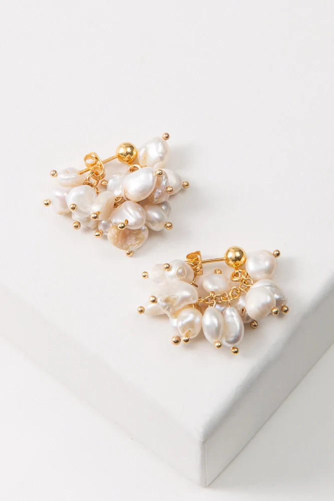 Convertible Pearl Cluster Earrings | Noonday