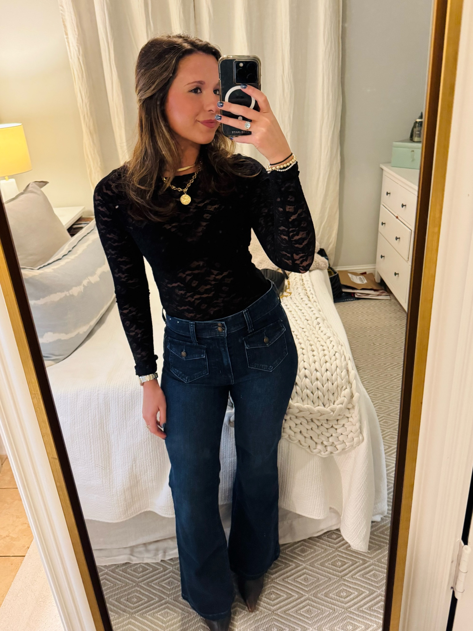 Roommate Christmas dinner 🎄🎄 #gap #bootcutjeans 

#LTKHoliday #LTKSaleAlert #LTKFindsUnder50