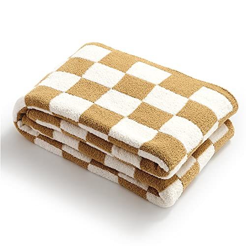 Amazon.com: Ultra-Soft Checkered Blanket Microfiber Sage Green Checkerboard Blanket Reversible, P... | Amazon (US)