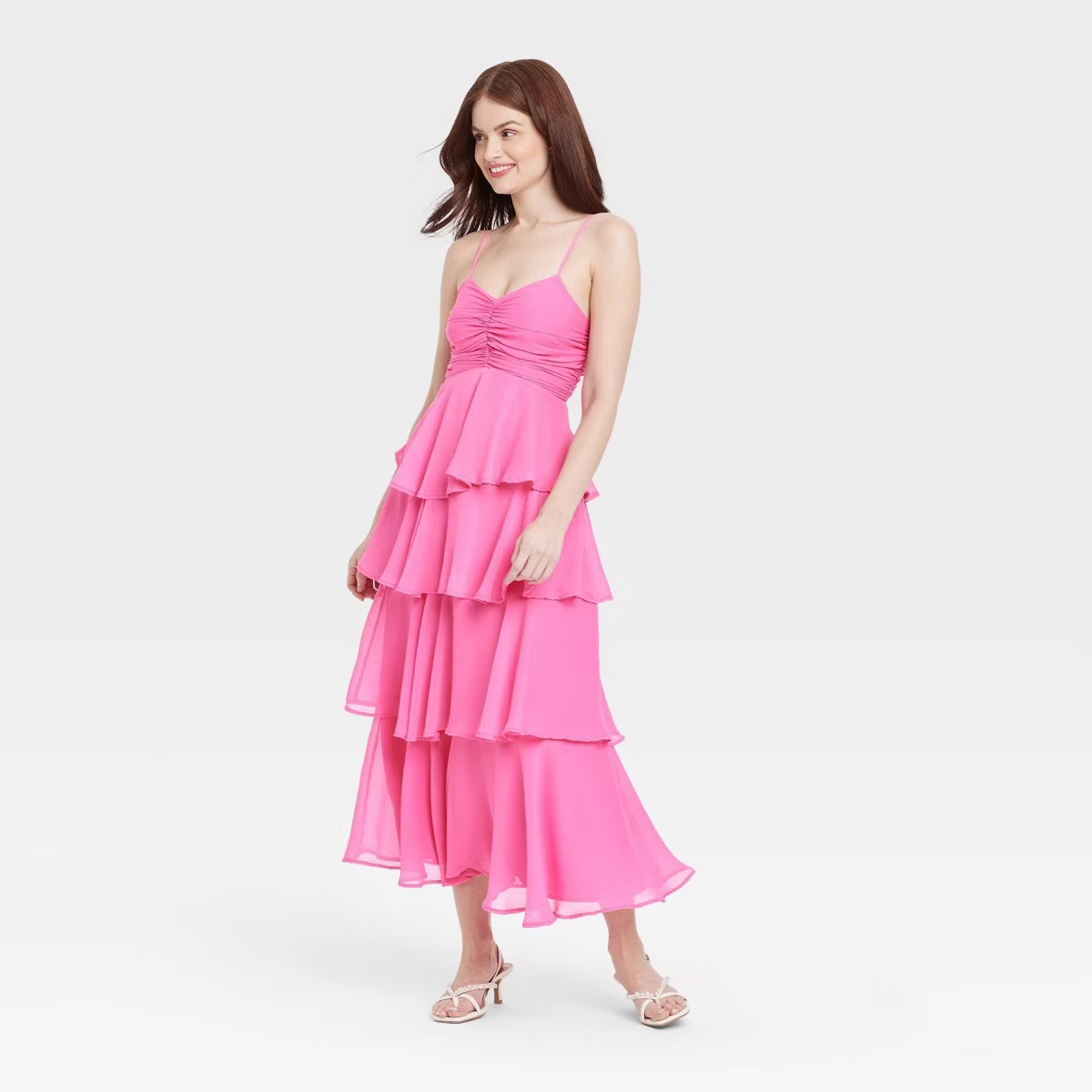 Women's Tiered Ruffle Maxi A-Line Dress - A New Day™ | Target